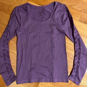 Rhonda Shear Purple Comfort stretch top